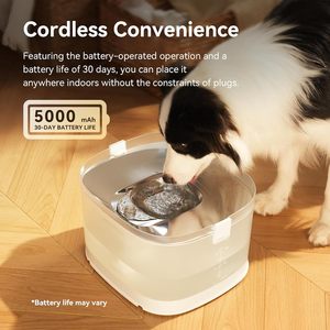 Fontaine à eau automatique pour animaux de compagnie, distributeur de nourriture continu à double mode MagDrive sans pompe, 4L - Product Image 2