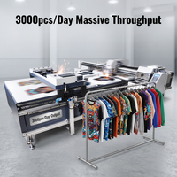 Imprimante DTG hybride industrielle 3,9 m avec tête I3200, 30 palettes, machine d'impression de T-shirts à haut volume pour usine de confection mondiale