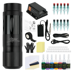 Kit <span class=keywords><strong>de</strong></span> <span class=keywords><strong>tatouage</strong></span> complet <span class=keywords><strong>avec</strong></span> moteur puissant, aiguilles <span class=keywords><strong>et</strong></span> encres – Ensemble <span class=keywords><strong>de</strong></span> <span class=keywords><strong>tatouage</strong></span> complet - Product Image 1