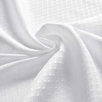 Rideau de douche en tissu polyester blanc uni, moderne, luxueux, écologique, lavable en machine, jacquard, lourd, hydrofuge