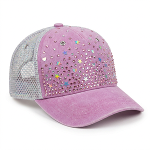Cappellino da Baseball Cyber Y2K McBling Bling Era Nostalgia Core in Tela Pesante Lavata a 6 Pannelli Unisex Regolabile con Lettere Integrate - Product Image 6