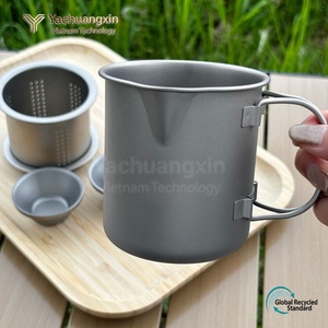 Titanium outdoor <b>tea</b> <b>maker</b>, travel camping <b>tea</b> set, household use, can boil water, portable - Product Image 5
