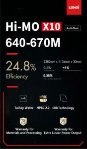 Longi Latest Himo X10 <strong>Explorer</strong> Series High Performance Tairay Wafer &amp; Bc <strong>Technology</strong> 475W 480W 490W Monocrystalline Solar Panels - Product Image 4
