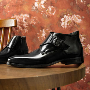 Les usines chinoises fournissent des chaussures pour hommes sur mesure, pour les occasions décontractées, les fêtes et les mariages, couleur noire. - Product Image 4