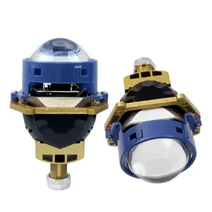 Venta caliente calidad garantizada 65W H4 lente sin pérdidas 3 pulgadas bi led proyector lente matriz bifocal proyector lente HID coche faro
