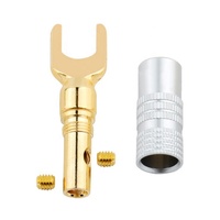 Connecteur audio de type Y plaqué or pour haut-parleur, connecteur audio pour audio et vidéo, prix de gros