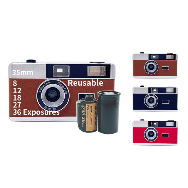 Reusable 35mm Film Camera Custom Logo Lanyard Reloadable Vintage Film Camera for Wholesale
