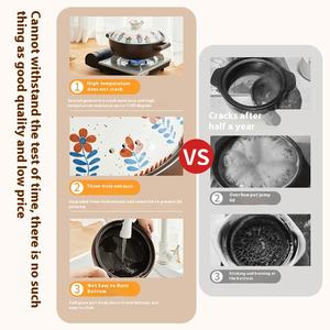 Pot de sable en céramique écologique résistant aux hautes températures pour cuisinière à gaz et à induction Pot à soupe compatible pour la cuisson - Product Image 6