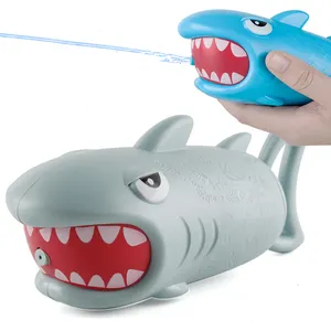 Wholesale Children Water Squirt Shooting Swimming Pool Beach Outdoor Cartoon Shark Cute Soaker Guns Water Gun Toys Plastic