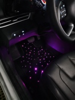 Nouveau tapis de sol convexe ciel étoilé, best-seller, compatible avec tous les modèles de véhicules, effets lumineux étoilés clignotants contrôlés par application