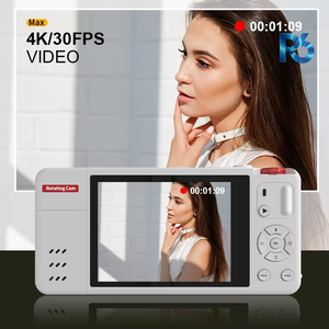 Appareil photo numérique pour la photographie et le vlogging, écran rotatif à 270°, 4K, 64MP, autofocus, flash, zoom 16x, point et shoot, corps en aluminium, détection de sourire - Product Image 1