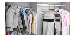 Magic Stainless Steel Trousers <b>Hanger</b> Multifunction Pants Closet <b>Belt</b> Holder Rack S-type 5 Layers Saving Space - Product Image 6