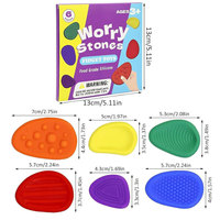 6 pièces de jouets sensoriels anti-stress en silicone de qualité alimentaire pour enfants et adultes, ensemble apaisant pour la réduction du stress, l'anxiété, le TDAH et l'autisme