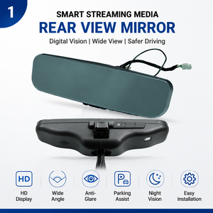 <span class=keywords><strong>Specchietto</strong></span> Retrovisore Intelligente con Streaming Multimediale, Telecamera HD e Display Grandangolare, Ricambio OEM per Auto - Product Image 1