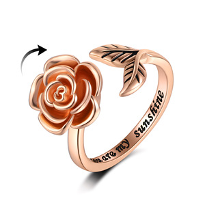 Anillo Giratorio con Cuentas Móviles, Joyería Creativa y Moderna para Mujer, Alivio del Estrés y la Ansiedad, Chapado en Plata sobre Latón - Product Image 4