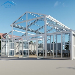 Nhà Máy Giá 2025 New lớn khung nhôm rõ ràng Top marquee lều ngoài trời sang trọng 20x30 20x40 đám cưới Lều để bán - Product Image 1