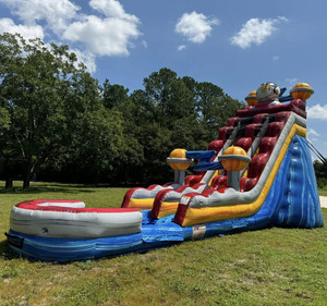 Tobogán Acuático Gigante Inflable, Tobogán Acuático Húmedo y Seco, Toboganes Acuáticos Inflables para Niños - Product Image 2
