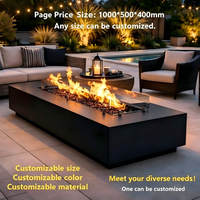 Table de foyer extérieur au gaz personnalisée, foyer extérieur au propane sans fumée pour jardin