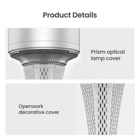 Poteau lumineux LED décoratif de jardin extérieur 4M en aluminium avec télécommande IP65, blanc chaud, alimentation CA, intensité variable, finition grise