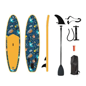 Funworldsport New Design Portable Soft Inflatable Supboard Surfboard Standup Paddleboard with fins