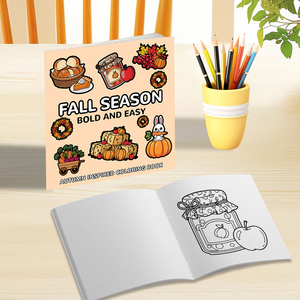 Livre de coloriage sur le thème d'Halloween Livre de coloriage facile et audacieux de 24 pages pour enfants Livre d'activités artistiques inspiré de l'automne - Product Image 3