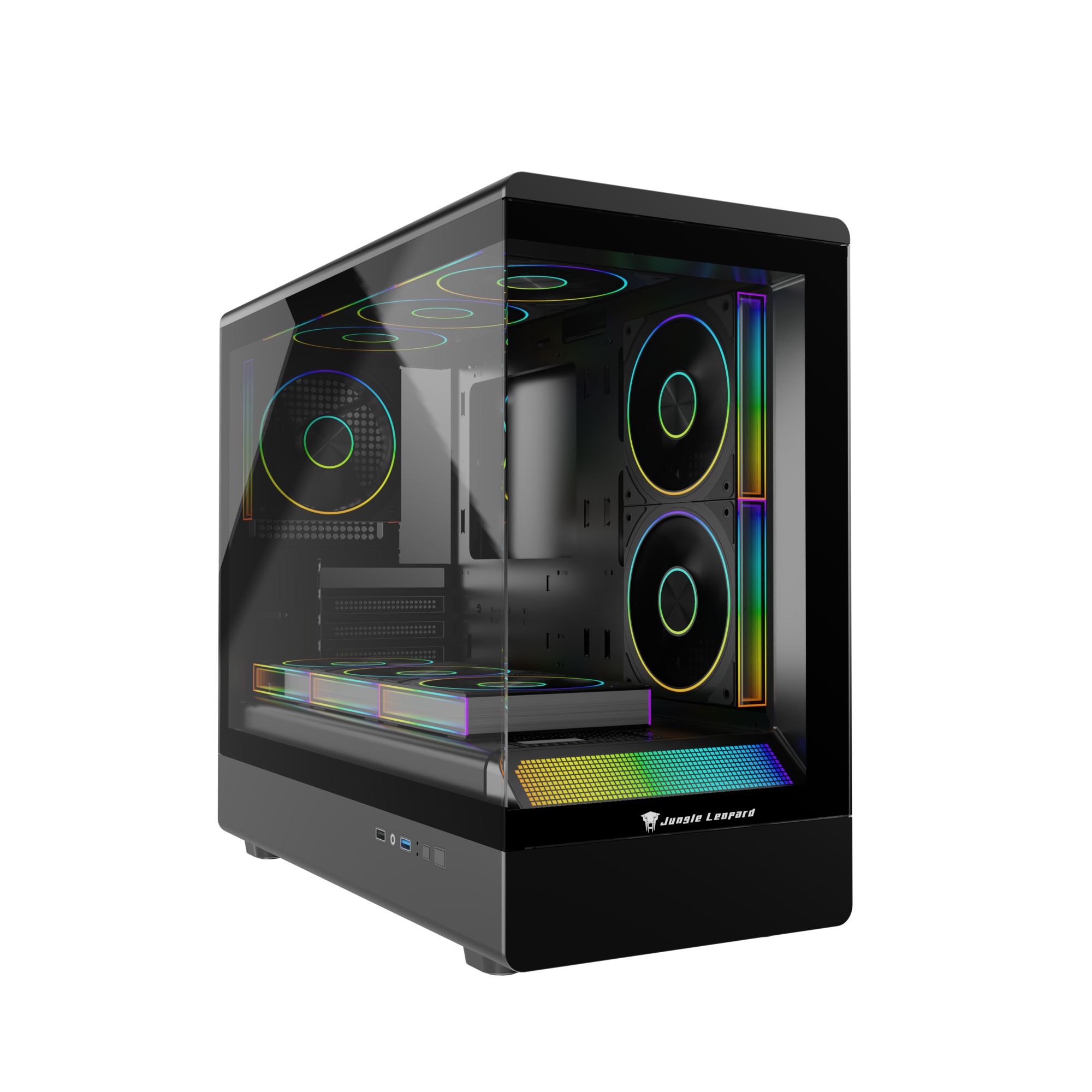 Boîtier noir avec ventilateur Transwarp 3pcs