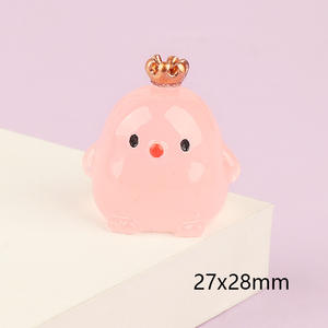 Accesorios de Resina para Joyería Brillante en la Oscuridad, Adornos de Paisajes en Miniatura, Colgante de Pollo con Corona 3D en Miniatura para Bonsái - Product Image 4