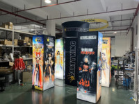 Pantalla de feria comercial de aluminio cuadrada de 14 pies, soporte de pancarta de Torre LED, caja de luz retroiluminada de cubo para publicidad de eventos minoristas