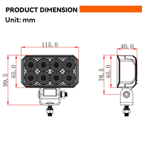 Focos LED de 4/5/6 Pulgadas con Haz de Luz Amplio, IP69K, 12V 24V, para Tractor, Excavadora, Vehículos Todoterreno