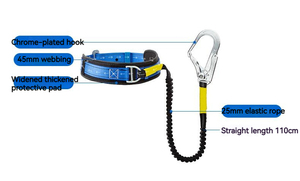 Simple Fall protection Alloy Steel <strong>Safety</strong> <strong>Belt</strong> with Polyester Rope <strong>Safety</strong> Harness - Product Image 5