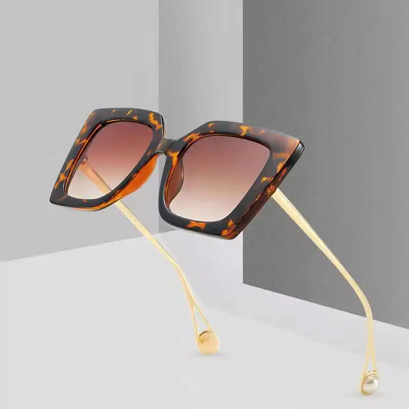 Óculos de sol feminino quadrado, óculos de sol quadrado grande estilo da moda, luxuoso, 2023