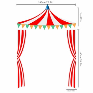 Tela de Fondo Estereoscópica para Fiesta de Carnaval de Circo, Decoración de Ambiente, Tela Colgante, Arcos de Fotografía de Carnaval - Product Image 3