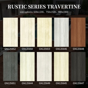 Carreau de porcelaine moderne d'aspect <span class=keywords><strong>travertin</strong></span> au charbon de bois, panneau texturé pour mur et revêtement d'appoint de luxe - Product Image 4