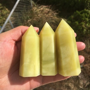 Cheap <strong>Price</strong> Natural Crystal Healing <strong>Stone</strong> Point Lemon <strong>Jade</strong> Tower Green <strong>Jade</strong> Point for Decoration - Product Image 5