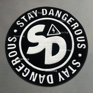 Tapis de sol en acrylique fait main à poils ras, personnalisable avec votre <span class=keywords><strong>propre</strong></span> logo en 3D, tapis rond personnalisé pour la porte, tapis pour le salon, antidérapant, adapté aux <span class=keywords><strong>animaux</strong></span> domestiques - Product Image 5