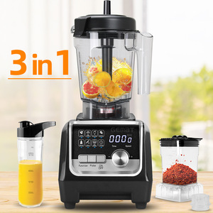 Licuadora Comercial Gemat 3 en 1 con Motor de Alta Velocidad, Procesador de Alimentos Multifuncional, Máquina para Hacer Smoothies con Protector Contra Salpicaduras - Product Image 4