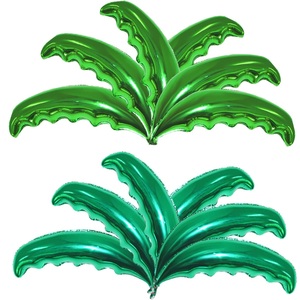 12 Pezzi Grandi Palloncini a Forma di Foglie di Palma in Mylar Verde per Feste Hawaiane Luau Aloha Tropicali Estive in Spiaggia e Baby Shower - Product Image 1