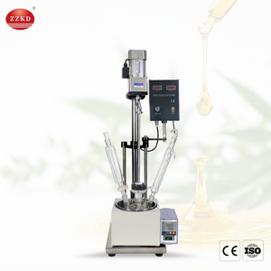 1L Automatic Motor Crystallization Jacketed Lab Glass Reactor with Stirring Power 60W and Vacuum Jacket for Mixing - Product Image 1