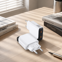 Chargeur mural USB-C ultra-fin HNT 45W GaN, prise EU, PD3.1 PD3.0, chargeur rapide pour appareils Type-C avec protection SCP OTP