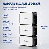 Hepsi Bir Arada 25.6V 210Ah 5kWh Ev Enerji Depolama Sistemi Dahili 4kW İnvertör MPPT BMS Hücreleri Güneş Enerjisi Batarya Depolaması