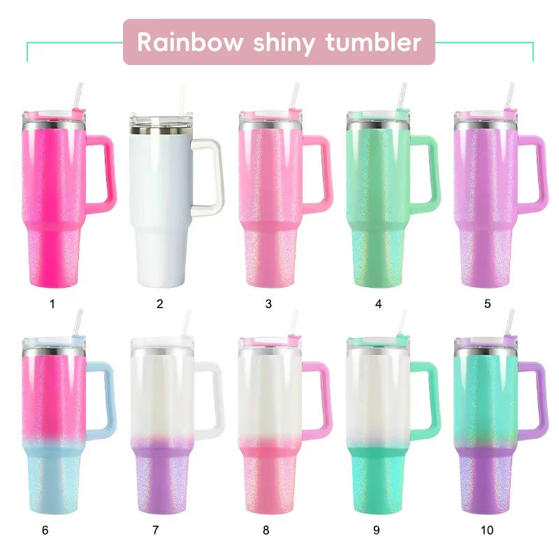 Rainbow shiny tumbler