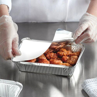 Couvercles en papier pour barquettes en aluminium, rectangulaires, jetables, pour la restauration, couvre-barquettes alimentaires