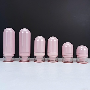 Flacons cosmétiques cylindriques inversés sans air de 15, 30 et 50 ml avec pompe pulvérisatrice pour lotions, crèmes et brumes de soin - Product Image 2