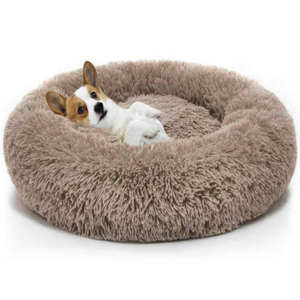 Beliebte weiche abnehmbare wasch bare Luxus kissen flauschige große Hunde Katzen Anti-Rutsch-Donut rundes Hunde bett für Hunde - Product Image 1