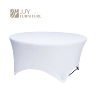 JJY-ZDZ-G004 Elegante Mesa Redonda Plegable de Plástico para Banquetes y Eventos - Nueva Llegada