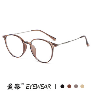 Gafas japonesas retro redondas con filtro de luz azul, unisex, montura completa, lentes de PC, lentes planas para hombres y mujeres - Product Image 5