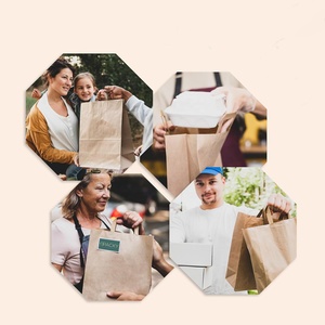 Bolsa <span class=keywords><strong>de</strong></span> <span class=keywords><strong>Papel</strong></span> Kraft <span class=keywords><strong>de</strong></span> Alta Calidad <span class=keywords><strong>con</strong></span> Logotipo Personalizado para Gomitas, Fiestas Navideñas, Regalos, Exposiciones, Embalaje, <span class=keywords><strong>Papel</strong></span> Artesanal Resistente - Product Image 4