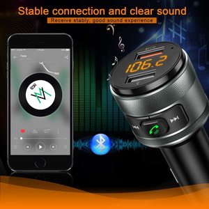 2023 HG QC3.0 C57 mains libres bluetooth Portable récepteur Fm universel bluetooth lecteur Bluetooth voiture transmetteur Fm - Product Image 4