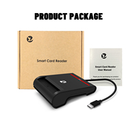 Lecteur de cartes intelligent ZOWEETEK Mini USB-C ATM/ID/IC/Credit Card Reader Type-C EMV CAC SIS pour contrôle d'accès