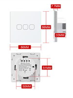 Tuya Mini bricolage WiFi Smart Life minuterie interrupteur mural 1/2/3/4Gang tactile sans fil 16A 5Pin prise universelle Google H étanche